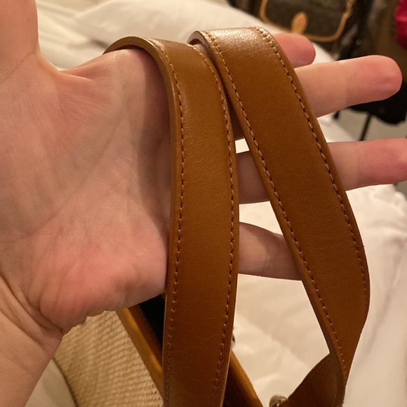 Burberry straw and leather handbag satchel - Picture 10 of 10